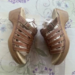 Dansko braun Marion Riemchen Schnalle Leder Clog Pantoletten Sandalen (39) 8,5-9 - Bild 1 von 5