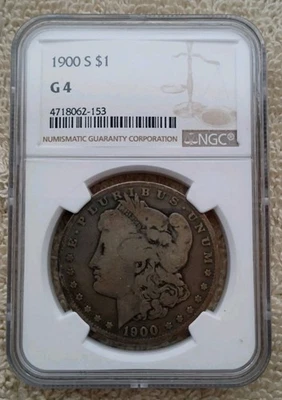 1900 S NGC GOOD 4 Morgan Silver Dollar - NICE SLAB - NICE COIN  - Image 1 of 4