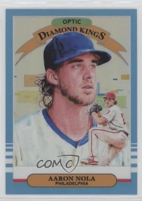 2019 Panini Donruss Optic Diamond Kings Carolina Blue Prizm /50 Aaron Nola #18 - Image 1 of 2