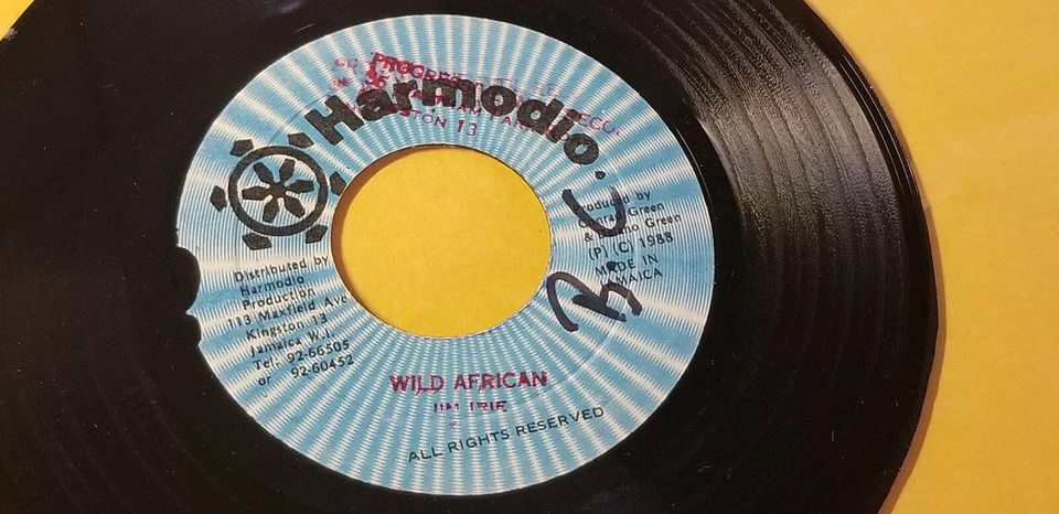 RARE - JIM IRIE - WILD AFRICAN Roots /REGGAE 45" on HARMODIO 1988 Foto 1 de 1