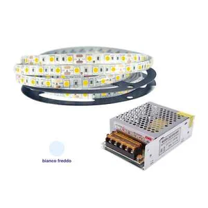 STRISCIA LED SMD 5050 300 LED 5 METRI STRIP BOBINA IP 65 FREDDA PIU ALIMENATO... - Foto 1 di 5
