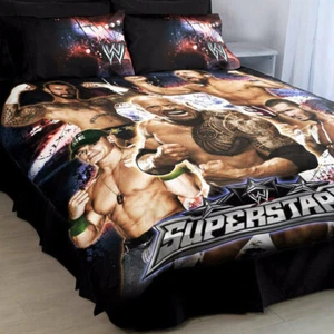 WWE WRESTLING SUPERSTARS SINGLE DOONA / QUILT COVER SET JOHN CENA THE ROCK - Picture 1 of 1