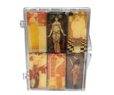 Lucy Lu Designs Poderosos Imanes Estilo Art Deco Imanes para Refrigerador Juego de 6 Foto 1 de 3