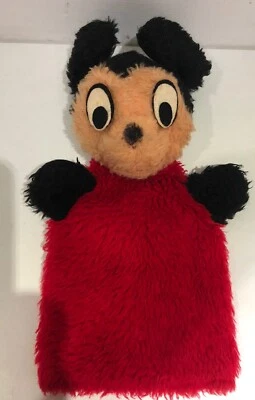 Vintage Disney Mickey Mouse 10” Plush Hand Puppet & Label 1973 BA71 - Image 1 of 4