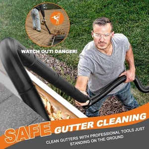 5-Piece Gutter Cleaning Kit Leaf Vacuum Attachment 2-1/2-Inch Wet/Dry Shop Va... - Picture 1 of 7