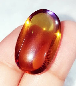 Loose Gemstone 27.90 Ct Australian Black & Golden Synthetic Opal Certified Gem - Picture 1 of 8