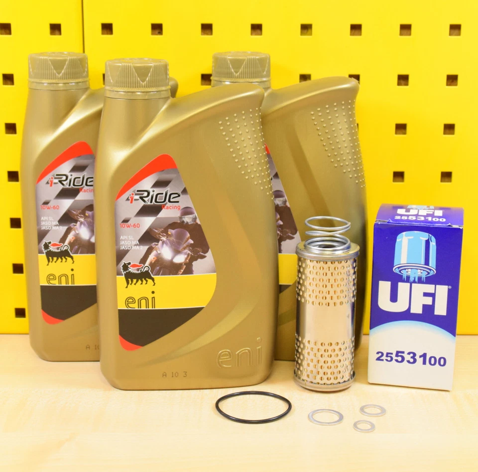 Moto Guzzi V7 V85 V9 Ölwechselset Ölfilter Öl eni i-Ride 10W60 Dichtungen - Bild 1 von 1