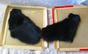 Vintage Black Furr (Rabbit ?) Collar By Wayne Maid, Estate Find - Picture 1 of 7