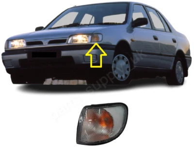 NUOVO PER NISSAN SUNNY N14 1990-1996 RIPETITORE INDICATORE DI DIREZIONE LATO ANTERIORE BIANCO SINISTRO N/S - Immagine 1 di 3
