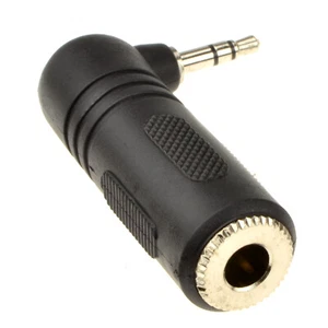 6.35mm Jack Conector A Ángulo Recto 3.5mm Conector Jack Estéreo Adaptador - Imagen 1 de 24