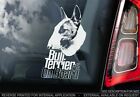 English Bull Terrier Car Sticker - Dog On Board Bumper Window Decal Gift V06