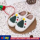 Women Men Breathable Bedroom Slippers Cozy Christmas Tree Cotton Slippers