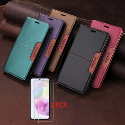 MARKENLOS Handy Hülle für Samsung Galaxy A26 & A26 5G Klapp Cover Magnet Case Displayglas