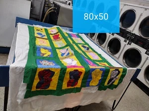 Sun Bonnet Sue Handarbeit Patchwork Quilt 80 x 50 - Bild 1 von 12