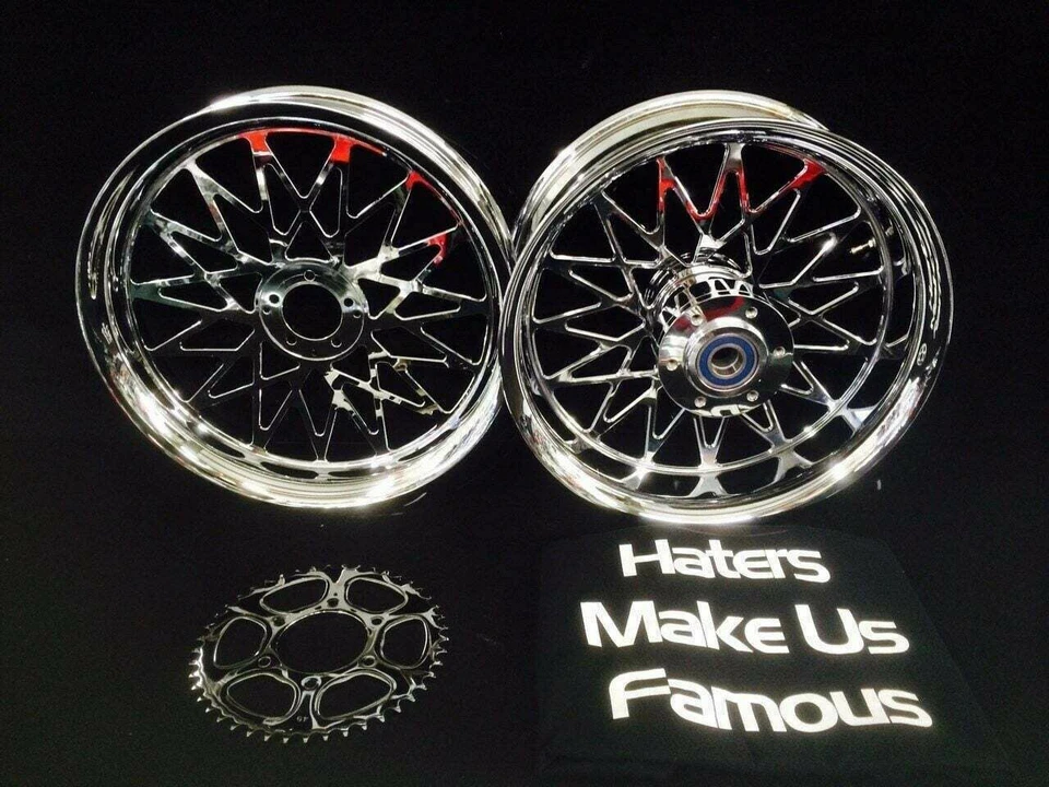 HAYABUSA 360 CHROME FAT TIRE BANDIT WHEEL PACKAGE FOR 1999-2007 SUZUKI HAYABUSA Foto 1 de 1