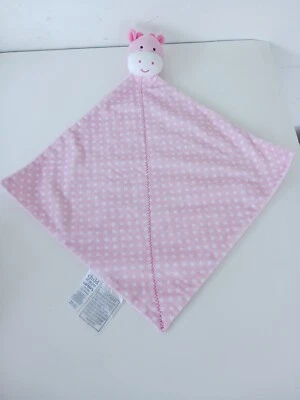 Cobertor de segurança Carters Child of Mine Baby Lovey rosa bolinhas girafa chocalho - Imagem 1 de 4