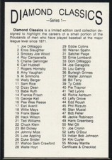 1982-83 Big League Collectibles Diamond Classics Series 1 Checklist  3830/10,000