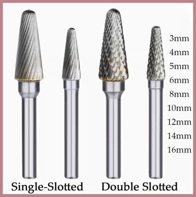 L Type Rotary File Carbide Solid Cutter Grinding Shank Drill Bit Metal Ø3mm~16mm - Image 1 of 4