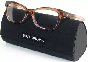 D&G Dolce & Gabbana DG 3254 3060 Clear Brown Fade Pink EYEGLASSES 52-16-140 - Picture 1 of 11