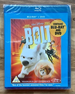 BOLT - DISNEY MOVIE BLU-RAY & DVD NEW & SEALED - JOHN TRAVOLTA & MILEY CYRUS - Image 1 of 4