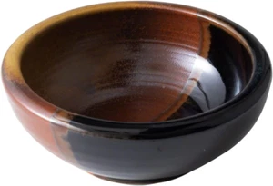 Serie Minoyaki Piccolo Vaso di Fiori Ikebana Rotondo Smaltato Made in Japan, Handpai... - Foto 1 di 12