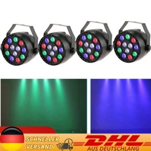 4 Stk. MINI 12 LED PAR Stage Light RGBW DMX Bühnenbeleuchtung Disco Licht Effekt - Bild 1 von 11