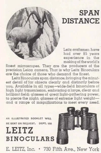 1937 Leitz Binoculars: Span Distance Vintage Print Ad - Picture 1 of 1