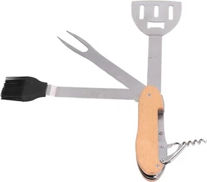 BBQ Multi Tool, BBQ Tool Set 5 in 1 Multifunction Foldable Spatula(Bulk 3 Sets) - Picture 1 of 11