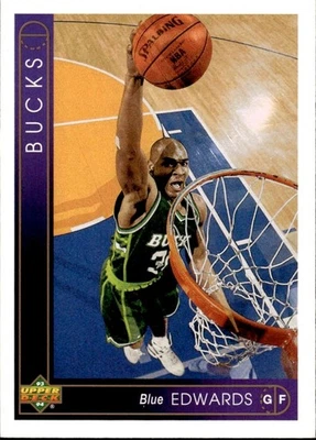 Blue Edwards 1993-94 Upper Deck #61 Milwaukee Bucks Basketball Card - Image 1 of 2