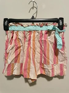 Matilda Jane Designer Shorts 8 Pink Orange Striped She Sells Seashells Daydream - Picture 1 of 4