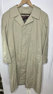 Vintage London Fog Trench Coat Mens 42R Beige - Picture 1 of 19