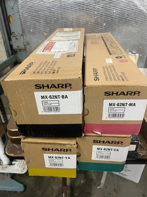 SET SHARP MX-62NT COLOR TONER MX62NTBA MX62NTCA MX62NTMA MX62NTYA - Image 1 of 2