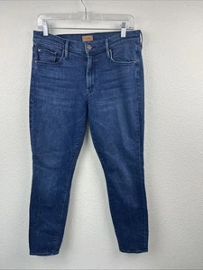 MOTHER The Looker Ankle Women's 29 River Rule Wash Blue Denim Stretch - Picture 1 of 10