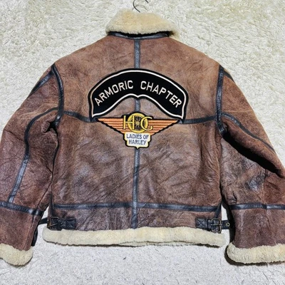 CHEVIGNON B-3 Flight Jacket size S Sheepskin Mouton Boa Lambskin Leather Japan - Image 1 of 4
