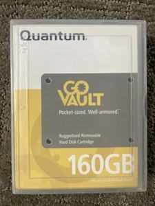 Quantum 160GB Go Vault QRM320 Removable Storage Disk Data Cartridge New - Afbeelding 1 van 7