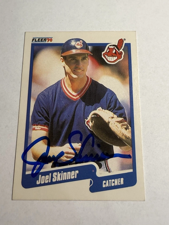 1990 Fleer Autographed Vintage Card Joel Skinner Indians - Image 1 of 1