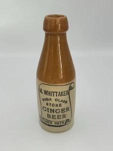 Antique M. WHITTAKER High Class Ginger Beer Stoneware Bottle Matlock Bath - Picture 1 of 6