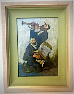 Ed Adler (1917 - 1984) – Musicians - Oil On Canvas - Picture 1 of 8