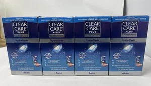 Lot of 4 Clear Care Plus HydraGlyde Contact Solution Starter Kit Trial 3 FL OZ - Picture 1 of 3
