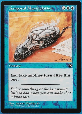 Temporal Manipulation Portal Second Age NM Blue Rare CARD (504292) ABUGames - Image 1 of 2