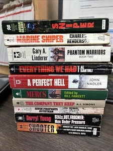 Lot 10 military history books Vietnam snipers special forces LRPs Rangers Seals - Picture 1 of 9