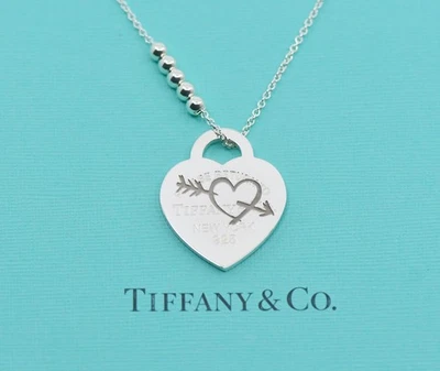 Collar De Plata Esterlina Tiffany & Co Return To Heart Arrow - Imagen 1 de 4