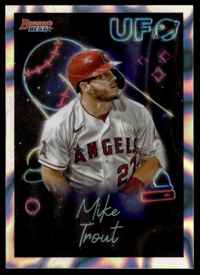 2022 Bowman's Best UFO LAVA Refractor Mike Trout Angels #UFO-1 C23 - Image 1 of 2