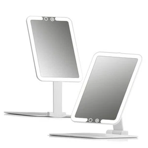 Rechargeable Travel Makeup Mirror with Bright LED Lights and 3 Color Modes - - Picture 1 of 8
