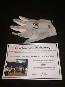 DAVID MATHIS GAME USED SIGNED AUTOGRAPHED PGA FOOTJOY GOLF GLOVE-COA-PROOF - Picture 1 of 5