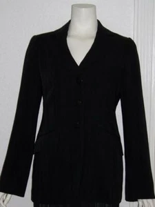 ARMANI COLLEZIONI BLACK PIN STRIPED JACKET SIZE 8 ABSOLUTELY STUNNING - Picture 1 of 6