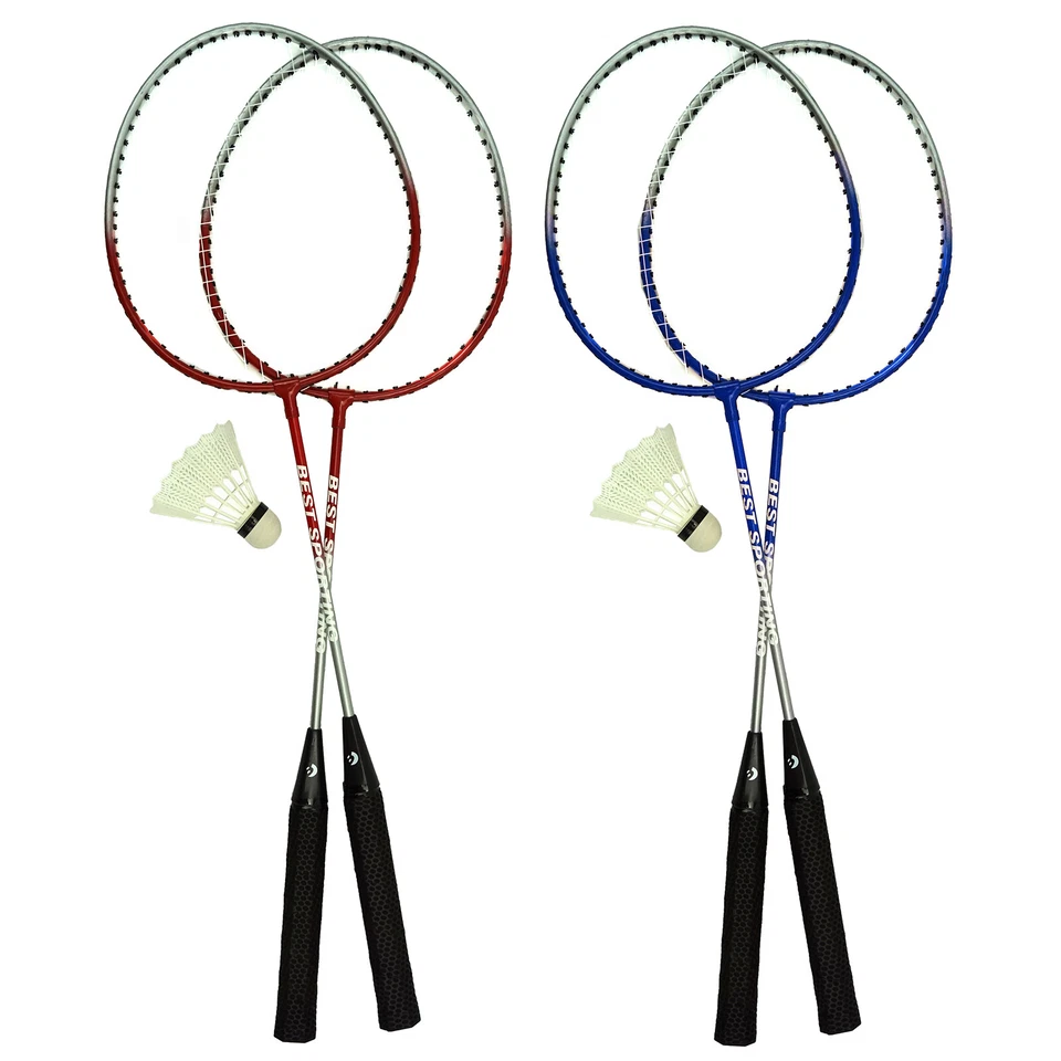 Best Sporting Badmintonset Federballset 2 Federballschläger + 1 Ball , 2 Designs