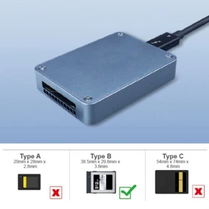 CFe Card Reader USB3.1 Gen2 10Gbps Portable Aluminum Adapter for Filmmaker - Picture 1 of 9