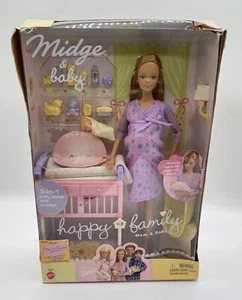 Mattel 2002 Happy Family Midge And Baby Barbie Doll, In Box, Box Damaged, READ - Picture 1 of 18