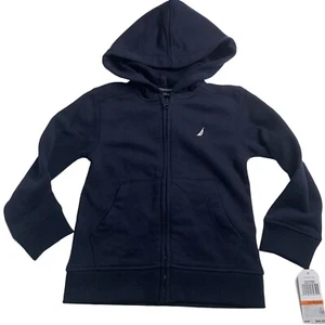 Nautica Boys Size S Navy Blue School Uniform Polar Fleece Zip-up Hoodie - Picture 1 of 5